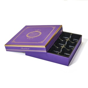 Luxury Custom Print Rigid <strong>Cardboard</strong> <strong>Chocolates</strong> Truffle Candy Packaging <strong>With</strong> <strong>Insert</strong> <strong>Chocolate</strong> Lid and Base <strong>Box</strong> - Product Image 4