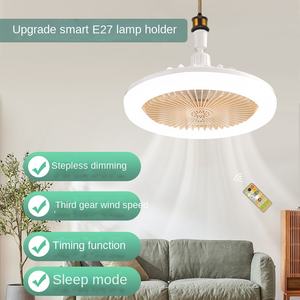 Ventilateur de plafond de salle de bain moderne, simple, intelligent, silencieux, avec moteur CC, construction métallique, télécommande à intensité variable, 3 pales - Product Image 3