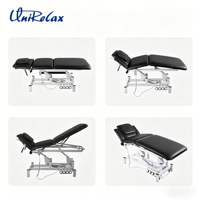 Table de massage électrique noire 3/4 moteurs pour salon de beauté, lit de soin cosmétique, lit électrique pour cils, mobilier de salon