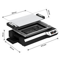 Grill électrique professionnel antiadhésif 1650W en acier inoxydable à haute température avec contrôle numérique de la température pour usage domestique
