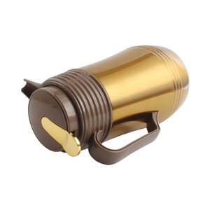 Termo de café retro de acero inoxidable dorado con tapa y asa para bebidas calientes - Product Image 6