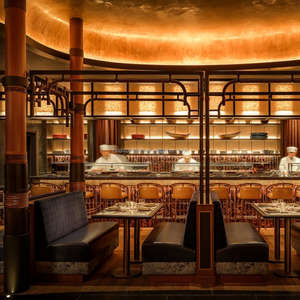 Muebles de Cafetería de Lujo, Sofá de Terciopelo Rojo, Banqueta, Mesa y Silla de Comedor Elegante para Restaurante de Hotel - Product Image 6