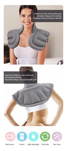 Microwave <strong>Heat</strong> Weighted <strong>Shoulder</strong> <strong>Heating</strong> Pad Flax Seeds Lavender Clay Beads Hot Cold Therapy Neck <strong>Wrap</strong> - Product Image 5