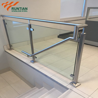 Gehärtetes Poliertes Modulares Edelstahl 304 Glas Balkon Treppen Edelstahl-Geländer Preis
