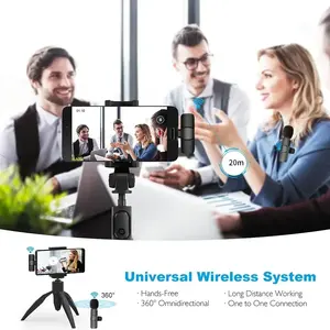 Micrófono Inalámbrico Inteligente para Cámaras Android, Entrevistas, Vlogs, con Cancelación de Ruido, Tipo Lavalier, Venta al Por Mayor - Product Image 6