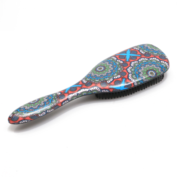 Оптовая продажа, профессиональная щетка для волос с пользовательским логотипом, нейлоновая щетка для волос с кудрявыми волосами, щетка для распутывания волос