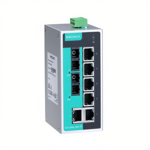 Moxa สวิตช์อีเธอร์เน็ตอุตสาหกรรมแบบไม่มีการจัดการรางดิน EDS-208A-SS-SC 8พอร์ต1000Mbps 24V iee 802.3 - Product Image 2