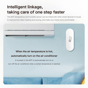 جهاز استشعار درجة الحرارة والرطوبة عالي الدقة من سمارت لايف تويا واي فاي، مقياس حرارة ورطوبة مثبت على الحائط PST-WSD400D - Product Image 5