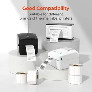 Aangepaste 100X150Mm Thermische Etiketsticker Voor Printeretiketten Witte Waterdichte Etiketrol