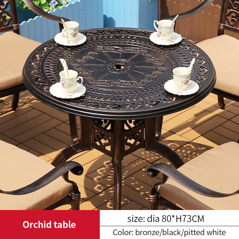 5-Table ronde orchidée D80