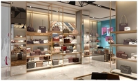 Étagères de magasin de sacs de design d'intérieur Présentoir de sacs pour magasin Présentoir de sacs et de chaussures Vitrine de magasin