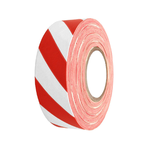 เทปเตือนภัยแบบตรวจจับได้ ขนาด 25 มม. ทำจาก PVC PE Presco สีแดงขาว สำหรับงานสำรวจ - Product Image 5