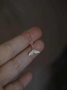 Moda coreana 9K oro sirena princesa cola de pez colgante elegante exquisito diseño de marea para fiestas venta al por mayor encantos finos - Product Image 6