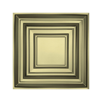Plaques de plafond artistiques en PVC 3D carrées 60x60cm avec design moderne pour installation de grille de plafond, idéales pour hôtels et centres commerciaux, utilisation étanche