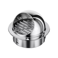 Capot de ventilation mural en acier inoxydable 304, étanche à la pluie, avec moustiquaire anti-insectes pour système d'air frais de cuisine et salle de bain
