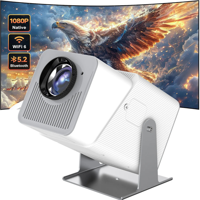 YDH-Z10 Native 1080P HD Portable Projector 180 Degree Rotation Android 11BT5.0 LED Automatic Keystone Correction 4K Home