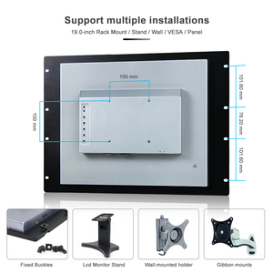 Layar Sentuh LCD Kapasitif Widescreen 17 Inci Terintegrasi, Tahan Air IP66, Monitor Rak Industri Kelas Industri - Product Image 5