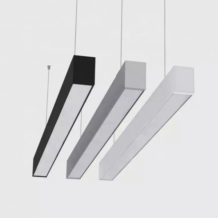 2022 Suspending LED Strip channel With PC Diffuser Cover custom indoor Lighting l shape aluminum profile