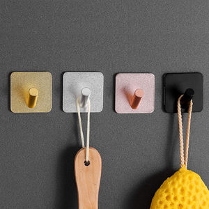 Appendiabiti ganci adesivi in alluminio <span class=keywords><strong>porta</strong></span> <span class=keywords><strong>asciugamani</strong></span> senza foratura <span class=keywords><strong>bagno</strong></span> cucina gancio asciugamano montato a parete per <span class=keywords><strong>bagno</strong></span> - Product Image 2