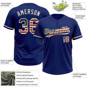 Custom Royal Blue <b>Baseball</b> Jersey Personalized Name Number Sublimated Moisture Wicking Adult Unisex Sports Uniform - Product Image 3