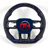 Volant en fibre de carbone forgée personnalisé pour Ford Mustang S650 GT 2024, accessoires de voiture