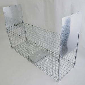 Piège en métal de grande taille pour animaux, <span class=keywords><strong>cage</strong></span> de piège à chien pour attraper des animaux, raton laveur, chat errant, marmotte, Opossum - Product Image 2
