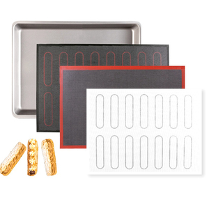 <span class=keywords><strong>Tapis</strong></span> de cuisson en <span class=keywords><strong>silicone</strong></span> perforé <span class=keywords><strong>Tapis</strong></span> <span class=keywords><strong>Eclair</strong></span> pour la cuisson à la vapeur pour feuille de cuisson demi-taille - Product Image 1
