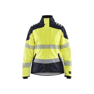 BLAKLADER - 444815603389XXXL Chaqueta mujer multinorm Softshell Hi-vis Amarillo/Azul marino ROPA DE TRABAJO RESISTENTE A LLAMAS - Product Image 1