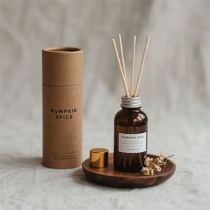 Recyclable Material Round Cardboard Luxury Glass Bottles <b>Reed</b> <b>Diffuser</b> Set Gift Packaging Cylinder Aromatherapy Paper Tube - Product Image 3
