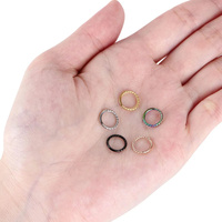 Anneau clicker segmenté articulé sans soudure en acier inoxydable 316L doré/plaqué or pour nez, septum, hélix, boucles d'oreilles femme/homme
