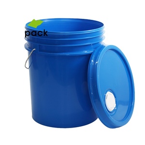 Seau en plastique PP de 20 litres avec couvercle à bec verseur Seau rond de qualité alimentaire pour l'eau, l'essence, la peinture, l'huile et les aliments Bon prix - Product Image 1