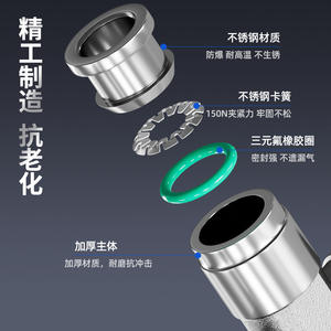 Conector Rápido Neumático en T de Acero Inoxidable 304 PY/PE6/8 8mm, Resistente a Altas Temperaturas, Alta Presión y Corrosión - Product Image 3