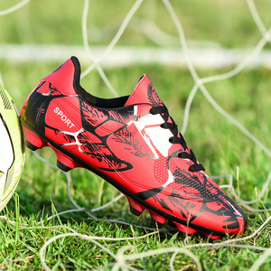 Chaussures de football pour garçons, tige synthétique, semelle extérieure en caoutchouc, semelle intermédiaire en EVA, doublure en mesh, chaussures de sport pour l'entraînement printanier - Product Image 3