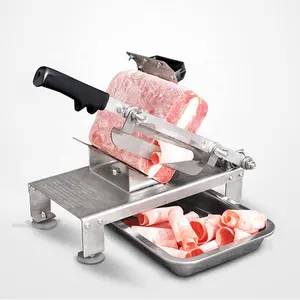 Factory low price easy operated manual mutton meat slicer