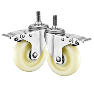 3 "4" 5 "médio dever PP rodízios industriais de aço inoxidável anti-ferrugem plástico rodas - Product Image 5