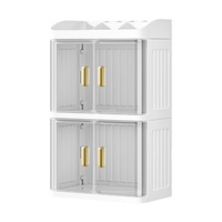 Étagère de rangement cosmétique pliable en plastique pour salle de bain, bureau, chambre à coucher, avec compartiments pour parfums