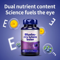 Comprimés à croquer OEM Myrtille Lutéine Ester Antioxydant Soin des Yeux Complément Santé pour Adolescents/Adultes 60 Comprimés