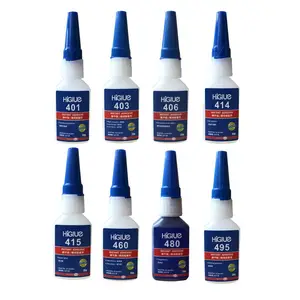 China Top Manufacture Fast Fix Instant Cyanoacrylate Adhesive Super Glue 401 406 414 415 480 495 20g 50g 100g 500g