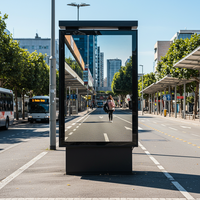Máquina de Publicidad Inteligente a Prueba de Explosiones IP65 con SDK para Autobuses, Señalización Digital Exterior Impermeable, Tótem de Aluminio/Acero Inoxidable
