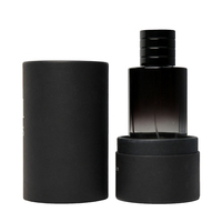 Flacons de parfum cylindriques en verre de luxe sur mesure de haute qualité avec pulvérisateur à pompe et boîte diffuseur à bâtonnets - Couleur noire