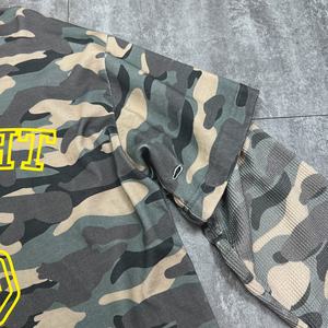 Camisetas Extra Grandes de Diseño con Estampado de Camuflaje Vintage, Camisetas de Manga Larga de Doble Capa, Gruesas y Desgastadas de Alta Calidad - Product Image 5