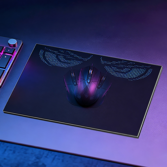 Custom Printed RGB Glass Square Mouse Pad 374x374x3mm DIY Gaming Office Keyboard OEM Pattern