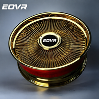 Roue à rayons EVOR 20 22 24 26 pouces avec capuchon flottant, rayons chromés polis dorés 20x9 20x10 22x10 24x9/10 26x10/9