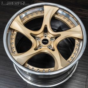Monobloc <span class=keywords><strong>Champagne</strong></span> Gold/2 pièces 15 18 20 21 22 24 26 pouces roues forgées 5x114.3 5x112 5x130 tout-terrain pour RR benz bmw audi - Product Image 6