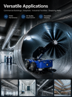 Robot de nettoyage intelligent des conduits HVAC RJ-BOT Q38 avec caméra d'inspection en temps réel