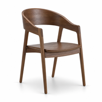 Chaise de salle à manger moderne en bois avec siège rembourré, chaise d'appoint pour hôtel, restaurant, maison