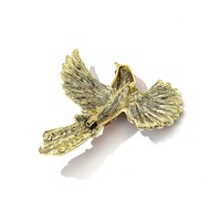 Bros besar untuk pria dan wanita, Pin Aksesori burung kolibri besar bertatahkan berlian imitasi untuk pria dan wanita