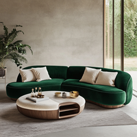 Ensemble de canapés 2 places de luxe moderne avec pieds en bois, tissu de qualité supérieure, meubles d'appoint pour salon, rembourrage en éponge, prix raisonnable