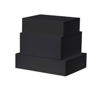 Kotak hadiah penutupan Flip magnetik kardus kaku Premium Logo kustom kotak kemasan sepatu pakaian unik emas hitam