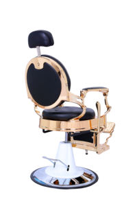 Zwart & Goud Frame Synthetisch Lederen <span class=keywords><strong>Salon</strong></span> Meubels Haircutting Modellering Kappersstoel - Product Image 3